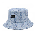 100% Polyester Sublimation Printing Bucket Hat Woven Label